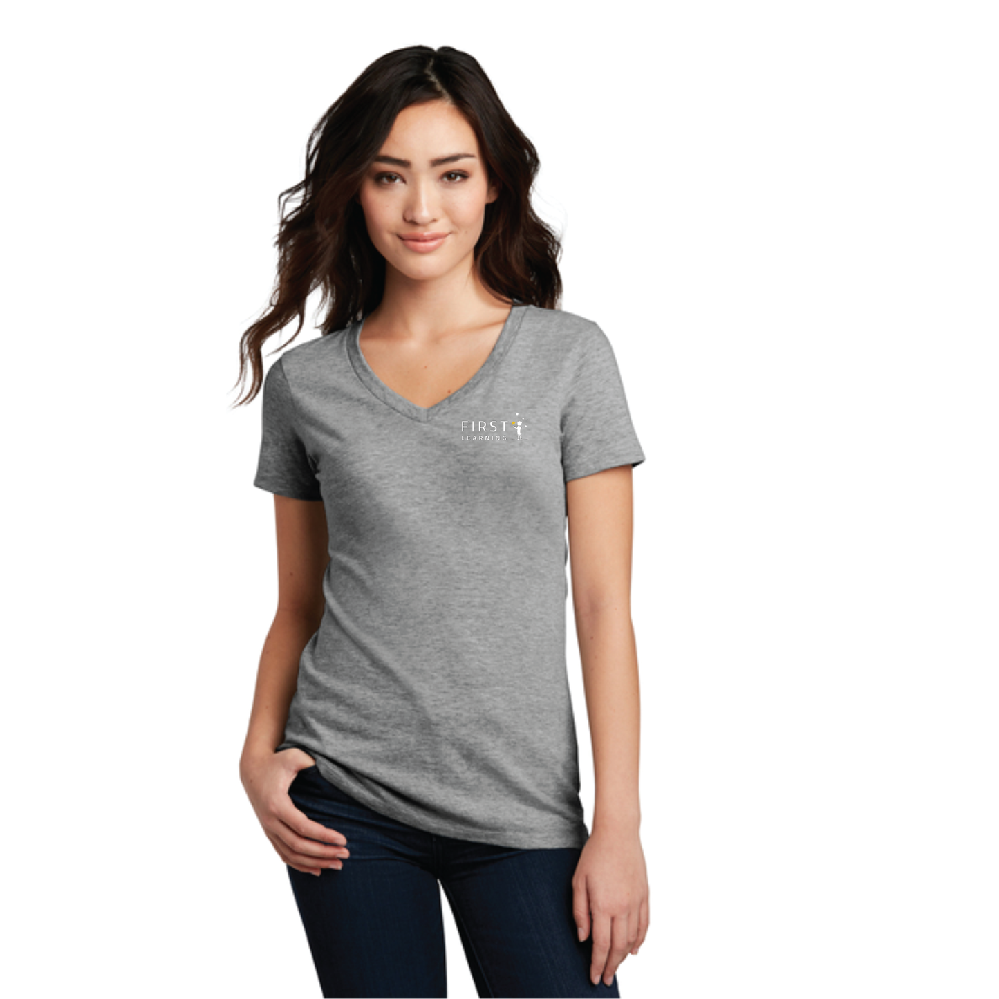 District® Women’s Perfect Blend® CVC V-Neck Tee