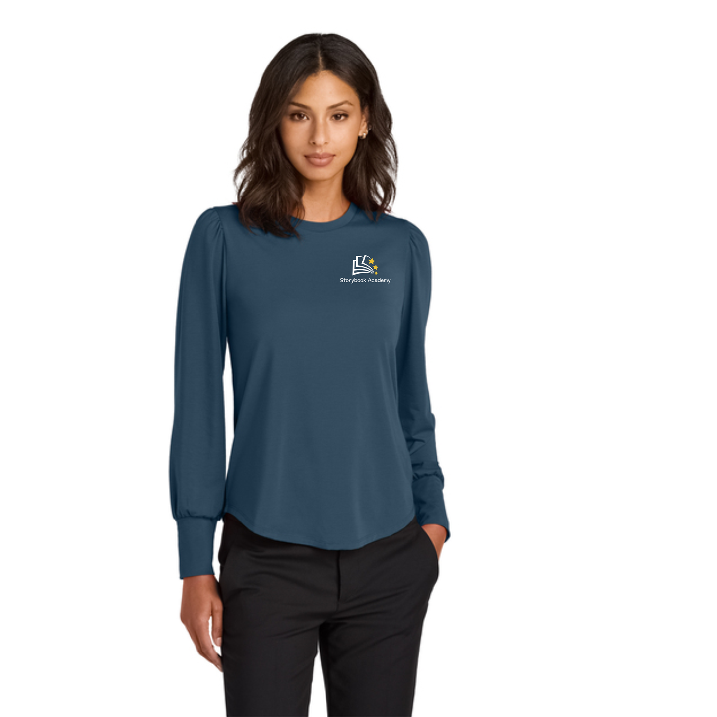 Mercer+Mettle® Women’s Stretch Jersey Long Sleeve Blouson Top