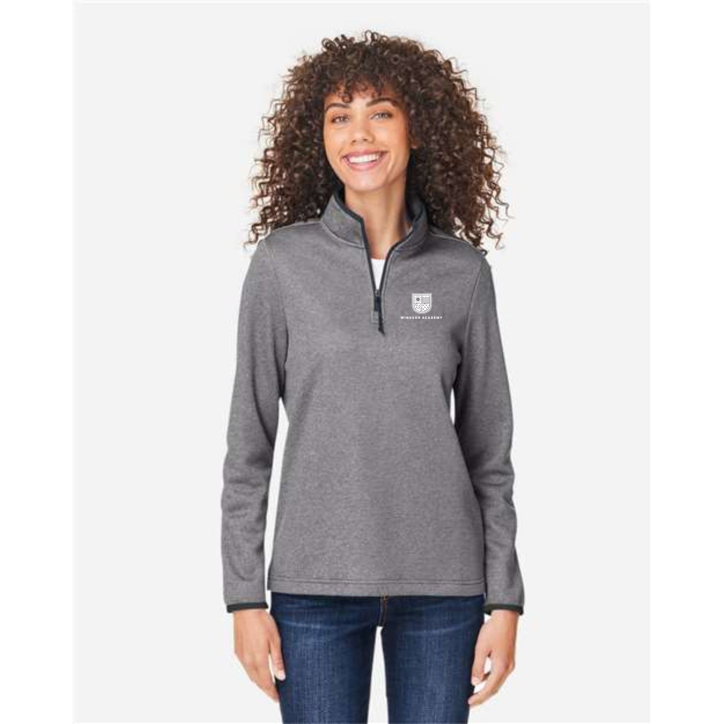 Women's Venture Heathered Stripe Quarter-Zip Pullover